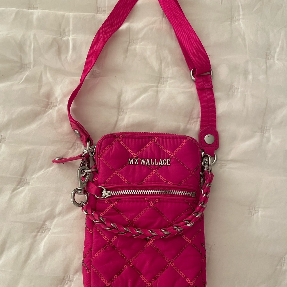 RARE! MZ Wallace Fuchsia Quilted Crossbody Bag (OS)